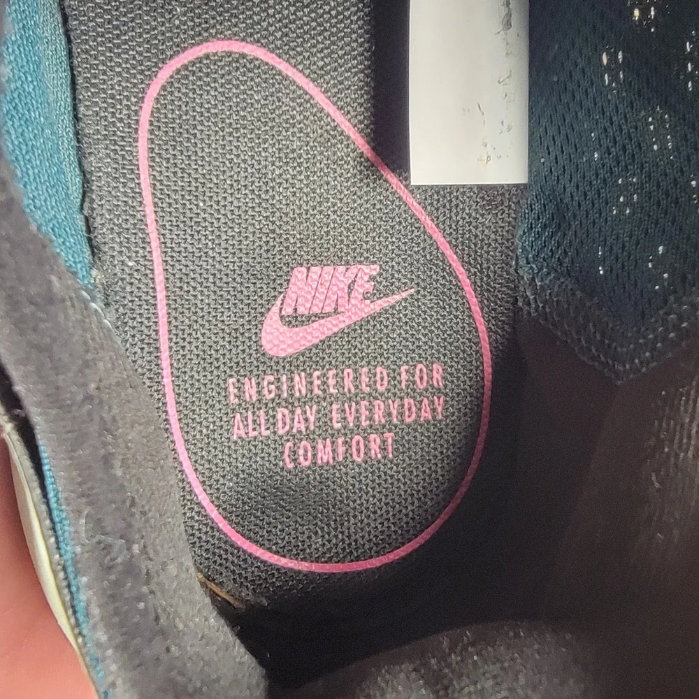 Nike Air Max Fly Running Shoes Black Teal Pink Women's Size 10 Athletic Sneakers